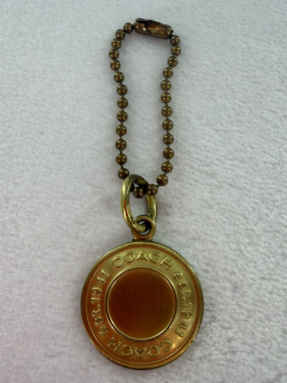 Coach Gold Round Bag Tag - Picture 7 of 11